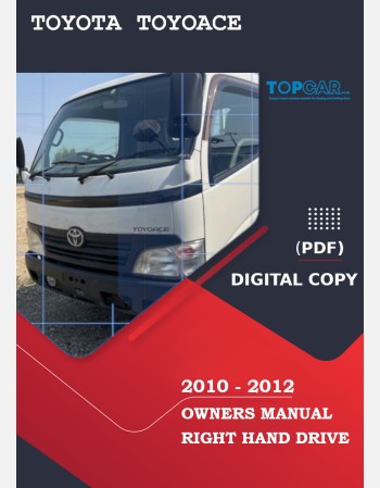 toyota toyoace 201020112012 owners manual in english